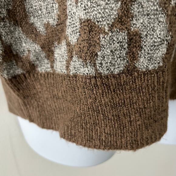 Vero Moda Women's Curve Animal Print Mock Neck Pullover Sweater Plus 1X New - Picture 4 of 9